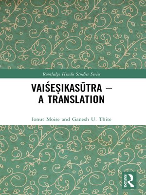 cover image of Vaiśeṣikasūtra – a Translation